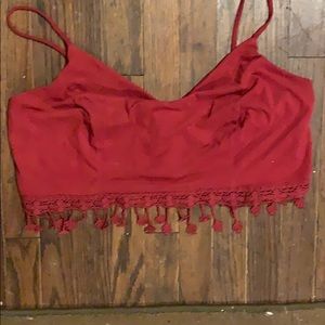 Red Crop top